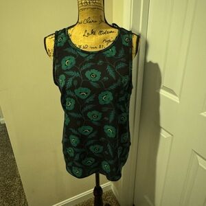 J. Crew Dark Floral Tank Top
